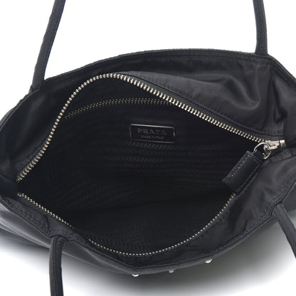 Prada Calfskin Tessuto Nylon Easy Shoulder Bag Black 4 of 9