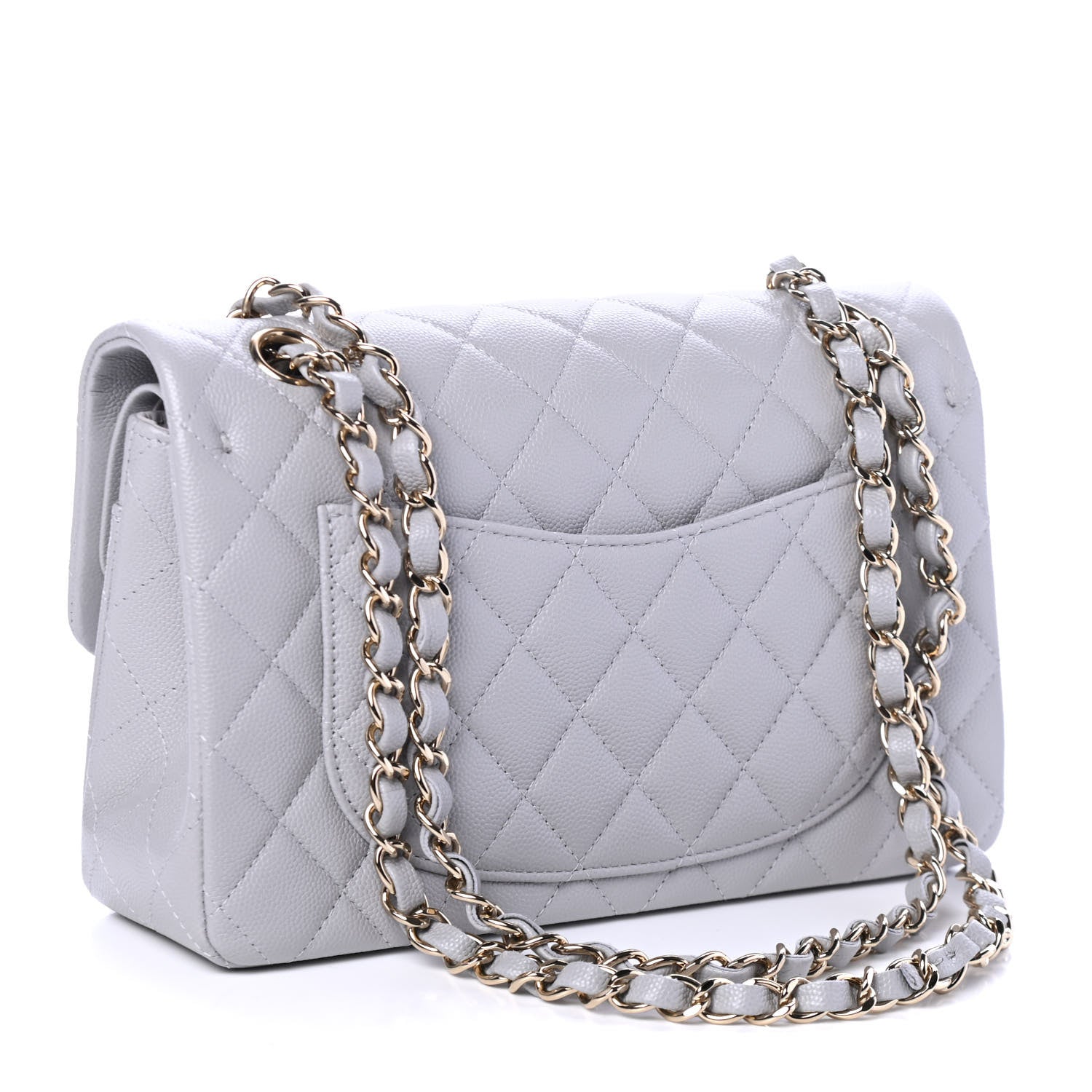 Chanel Caviar Quilted Small Double Flap Grey 2 of 4