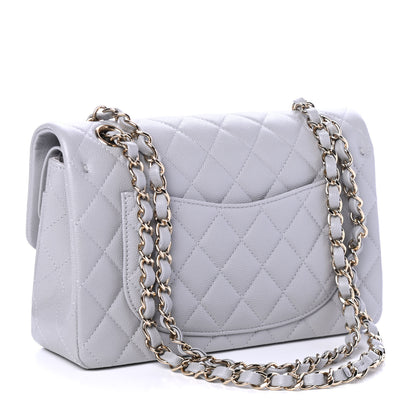 Chanel Caviar Quilted Small Double Flap Grey 2 of 4