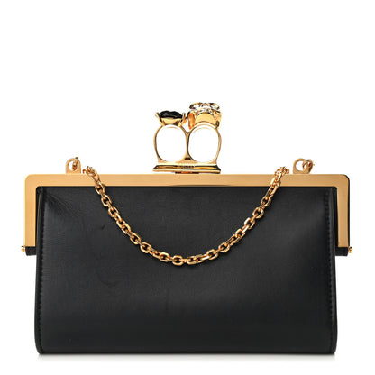 Alexander McQueen Nappa Skull Knuckle Wallet On Chain Black 1 of 8