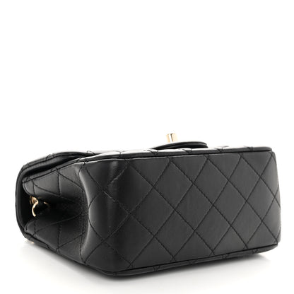 Chanel Lambskin Quilted Enamel Mini Pearl Crush Flap Black 4 of 10