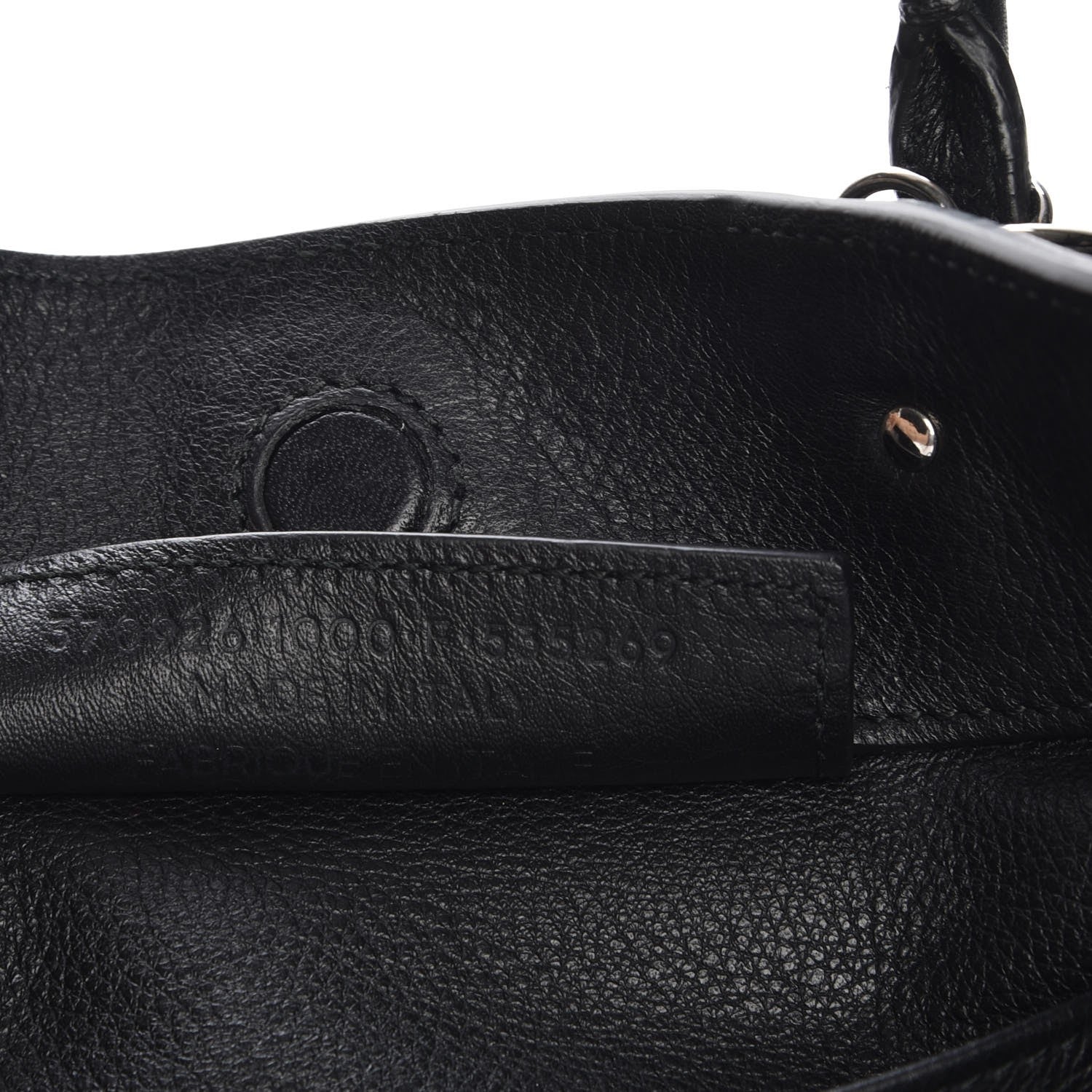 Balenciaga Veau Papier A6 Zip Around Tote Black 8 of 8
