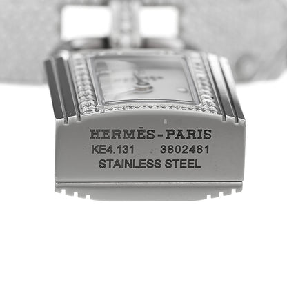 Hermes Stainless Steel Diamond Pave 16mm Kelly Quartz Watch 5 of 5