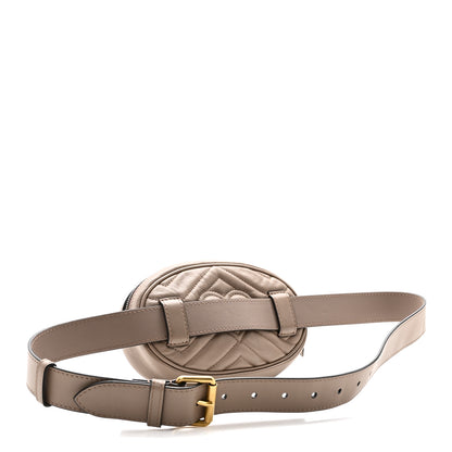 Gucci Calfskin Matelasse GG Marmont Belt Bag 85 34 Porcelain Rose 3 of 12