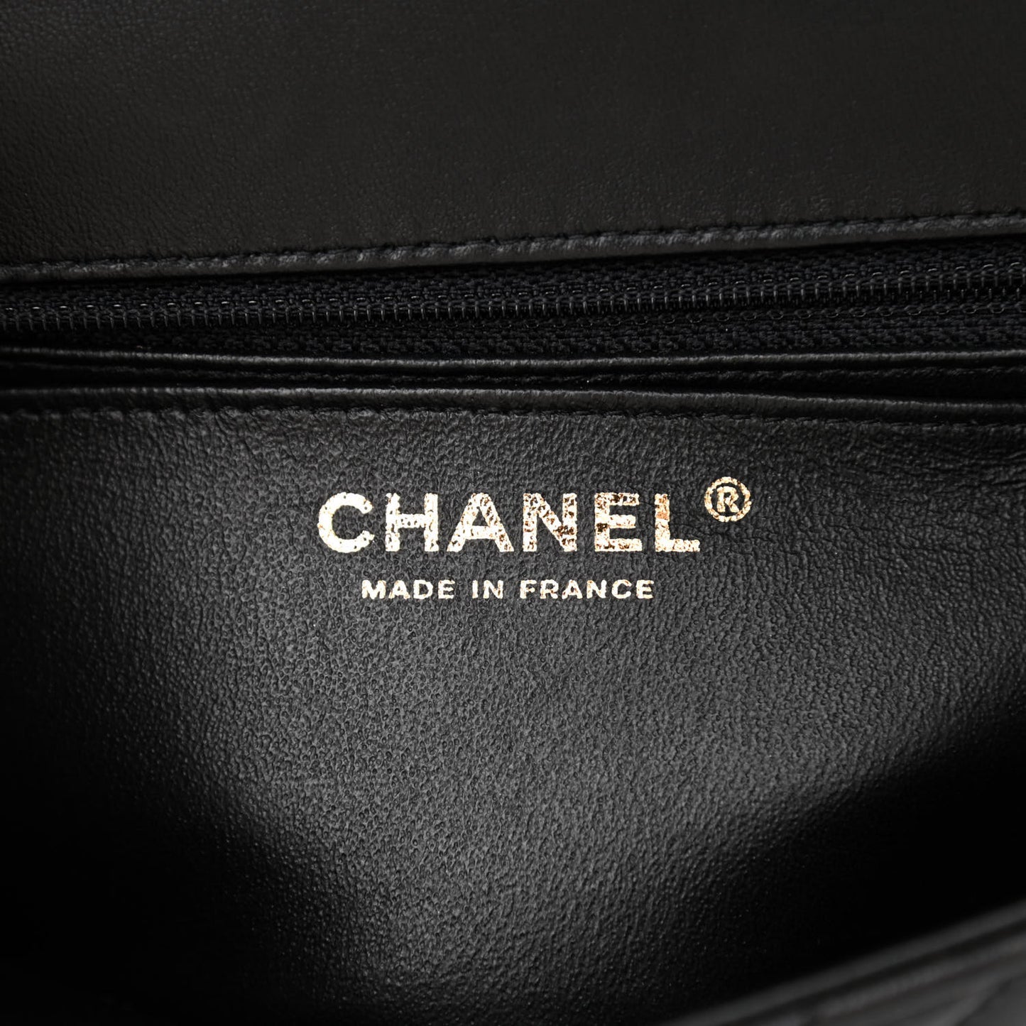 Lambskin Chevron Quilted Mini Rectangular Flap Black