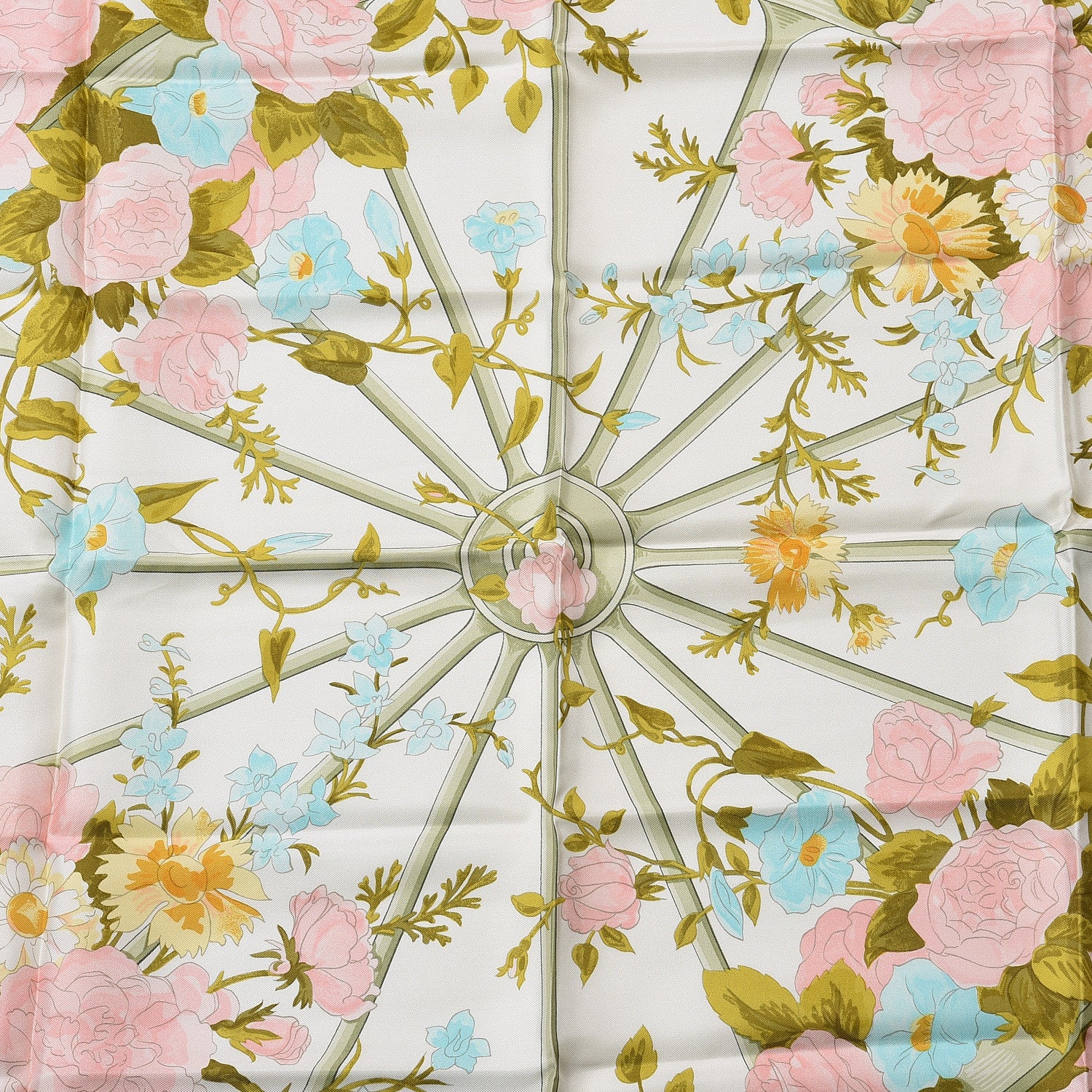 Hermes Jacquard Silk Romantique Scarf 90 2 of 5