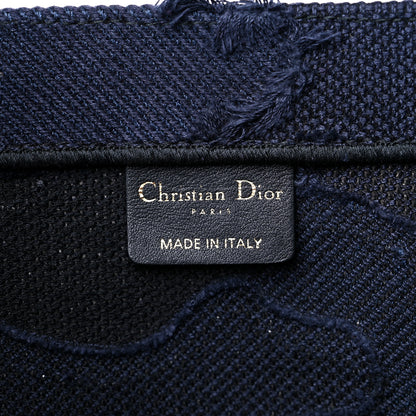 Christian Dior Canvas Embroidered Camouflage Book Tote Blue 6 of 20