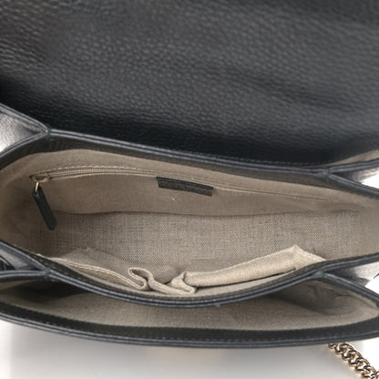 Gucci Dollar Calfskin Interlocking G Top Handle Shoulder Bag Black 4 of 7
