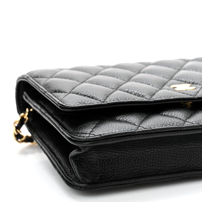 Chanel Caviar Quilted Wallet On Chain WOC Black 10 of 12