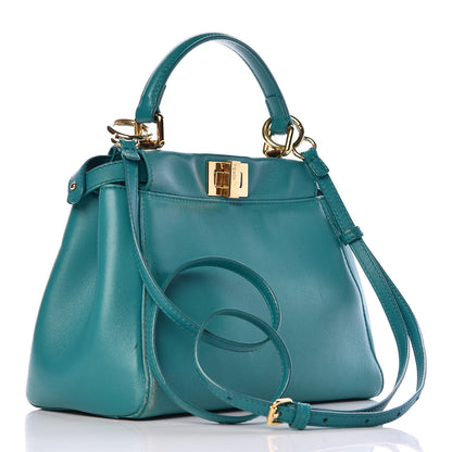 Fendi Nappa Mini Peekaboo Iconic Satchel Lago 3 of 14
