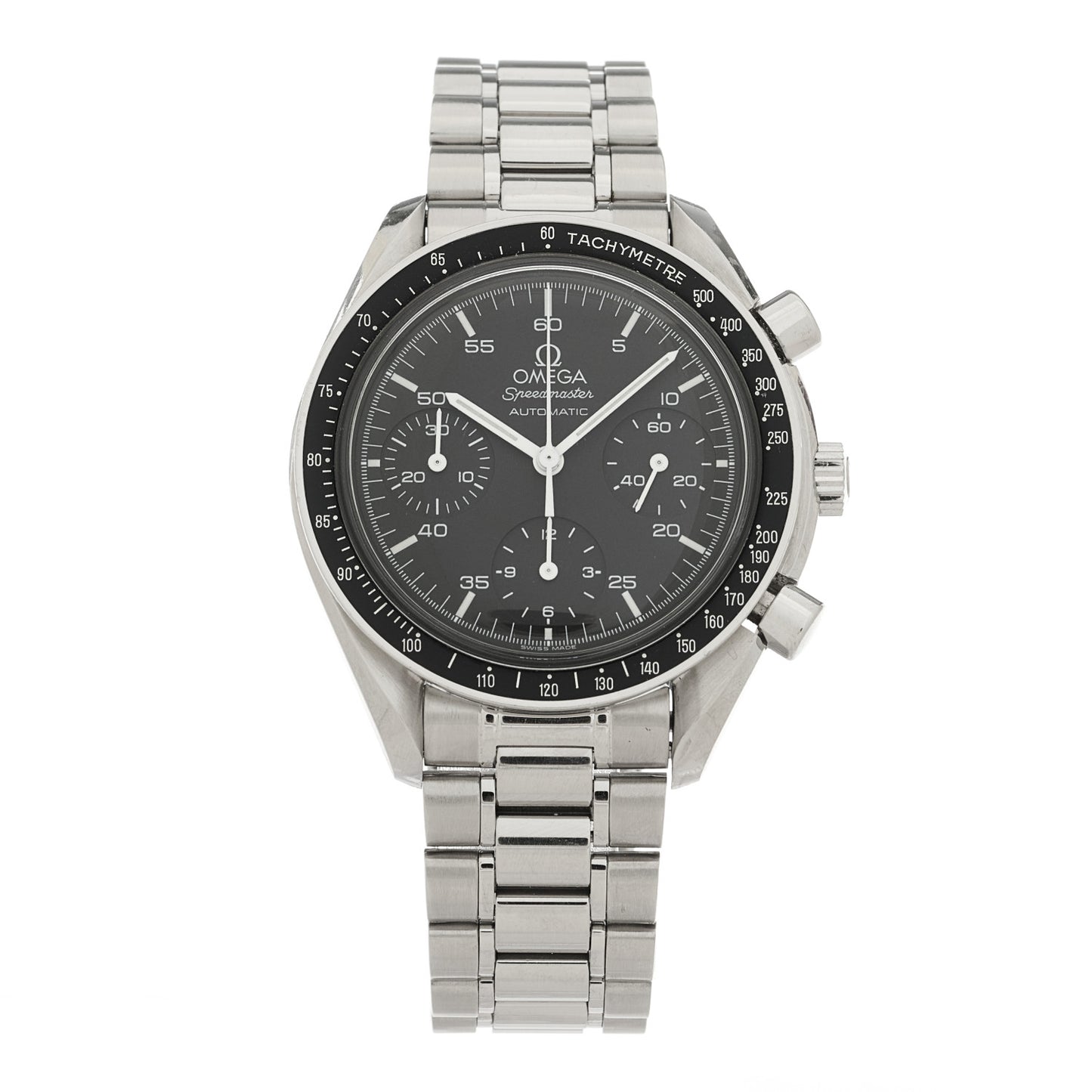 Stainless Steel 39mm Speedmaster Chronograph Automatic Watch Black 3510.50.00