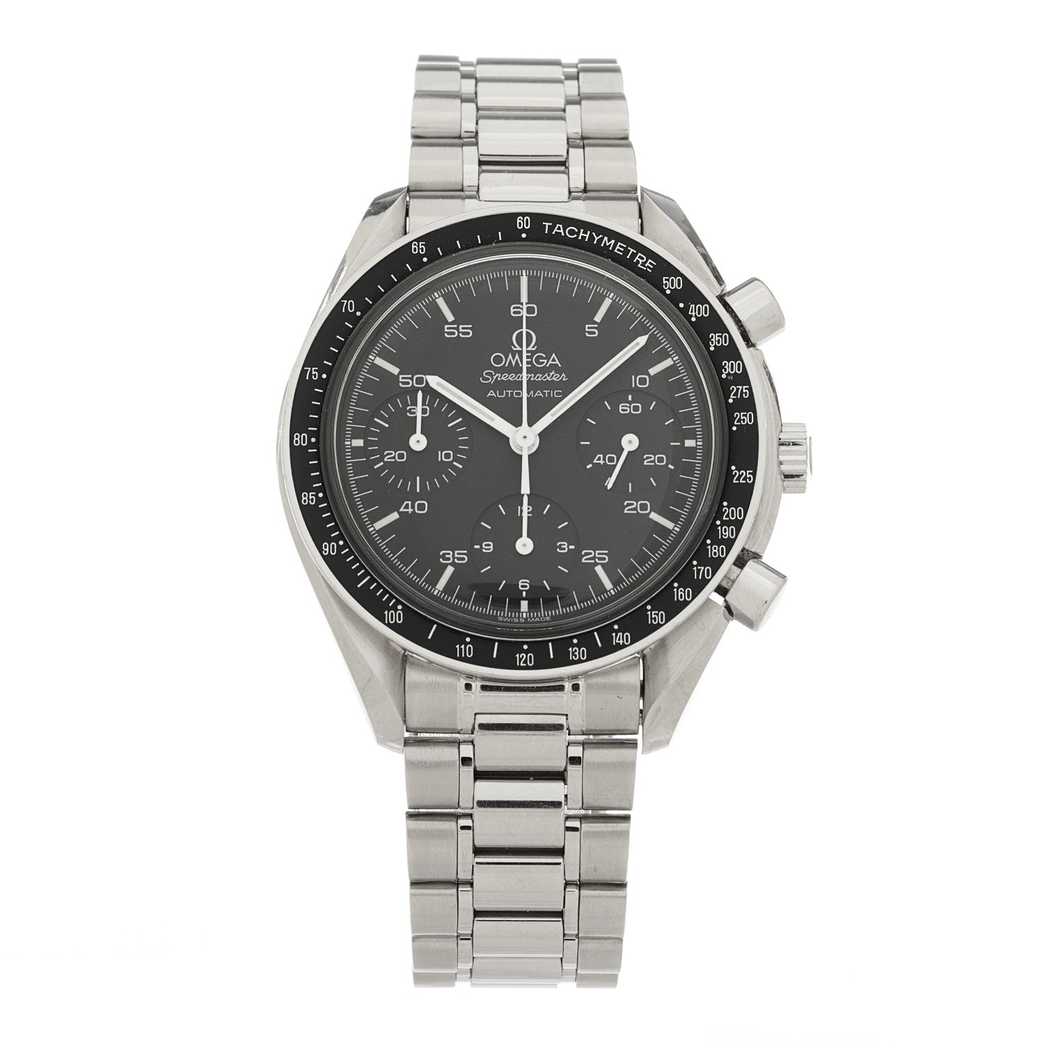 Omega Stainless Steel 39mm Speedmaster Chronograph Automatic Watch Black 3510.50.00 1 of 4