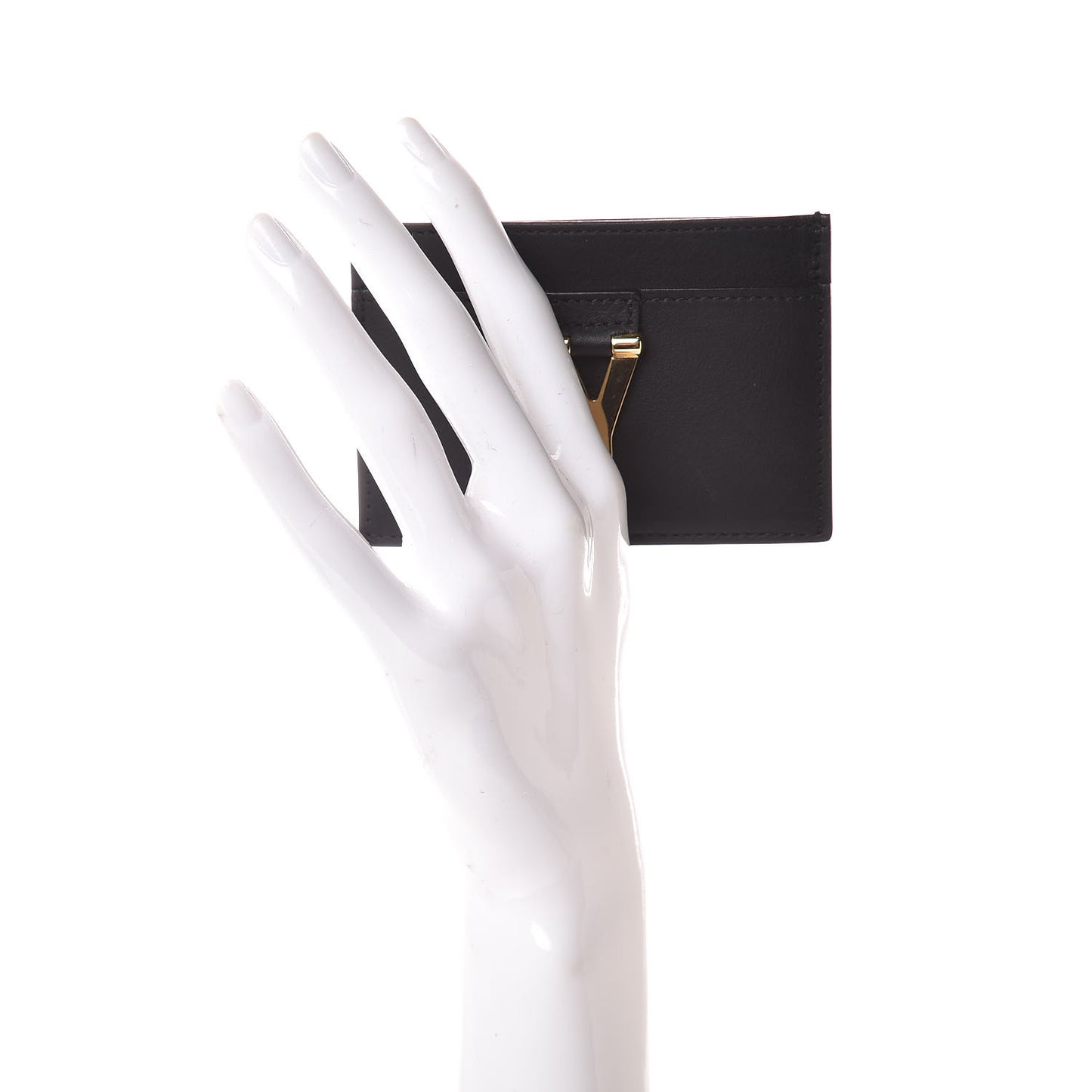 Calfskin Classic Y Card Case Black