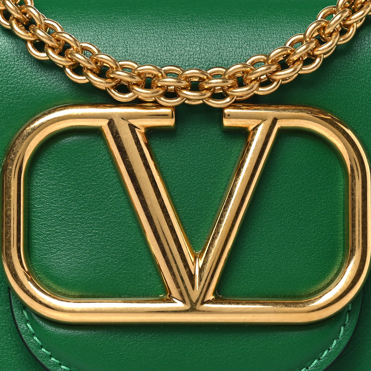 Valentino Garavani Calfskin Vlogo Small Loco Shoulder Bag Gea Green 7 of 9
