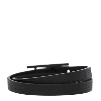 Hermes Epsom Behapi Double Tour Bracelet Black 3 of 5