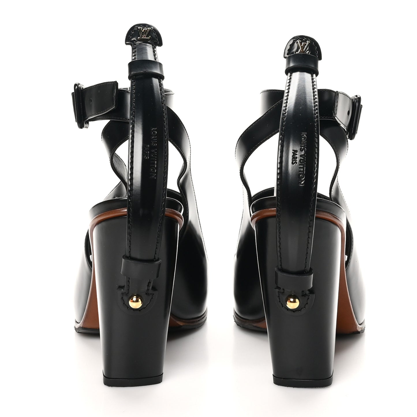 Calfskin Trinity 100 Sandals 39 Black
