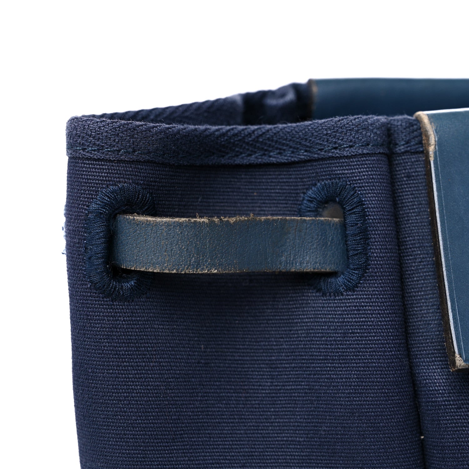Hermes Toile Vache Hunter Herbag Cabas MM Bleu Marine 23 of 25