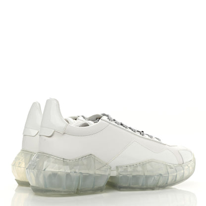 Jimmy Choo Calfskin Womens Diamond Low Top Sneaker 40 White 3 of 8