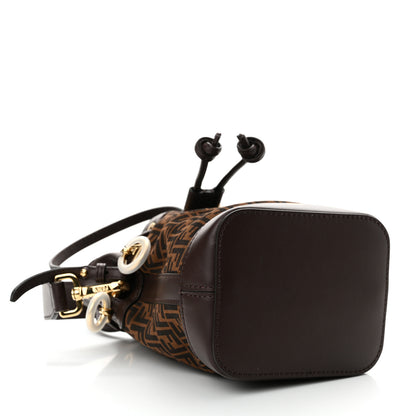 Fendi Suede Vitello King F is Fendi Micro FF Mini Mon Tresor Bucket Bag Sigaro Marrone Ebano 4 of 10