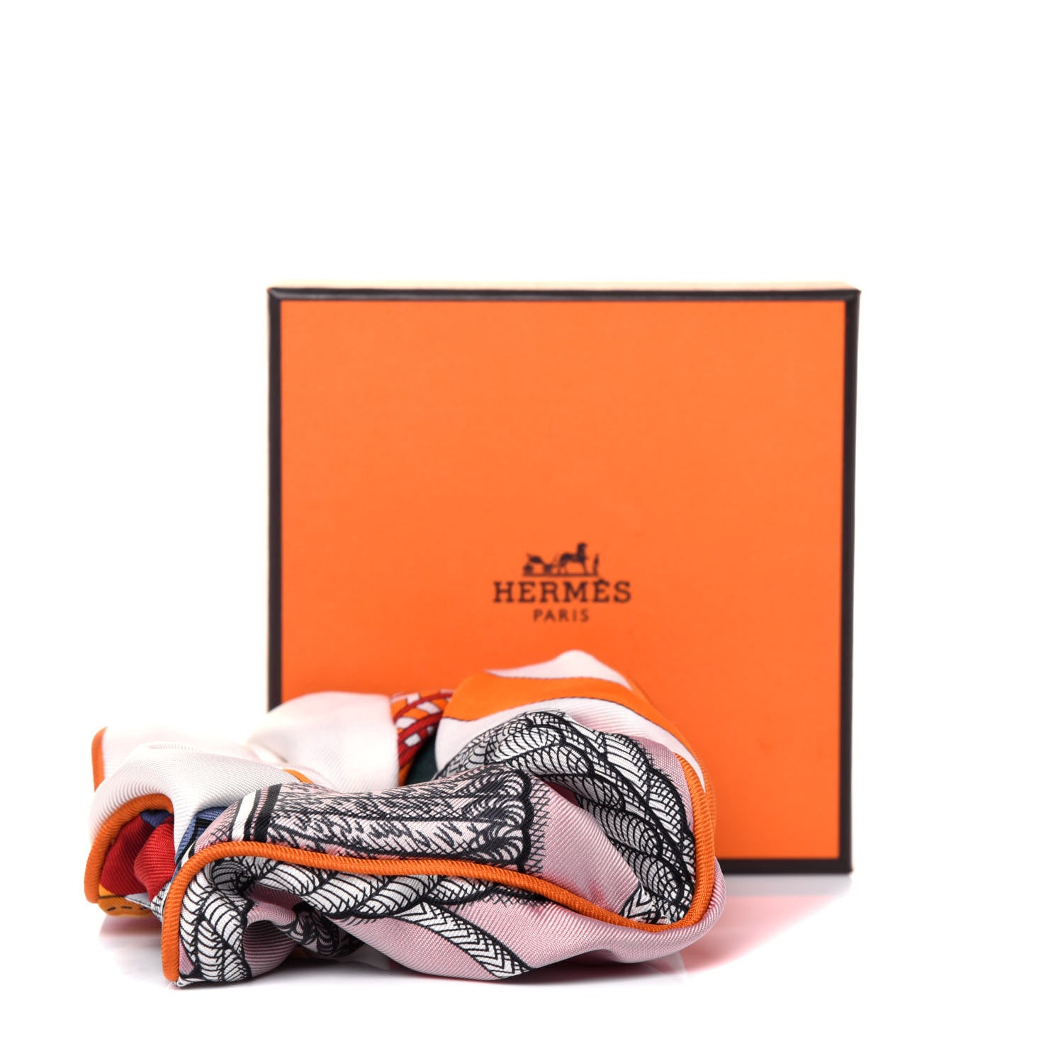 Hermes Silk Claudia Scrunchie Multicolore 5 of 5