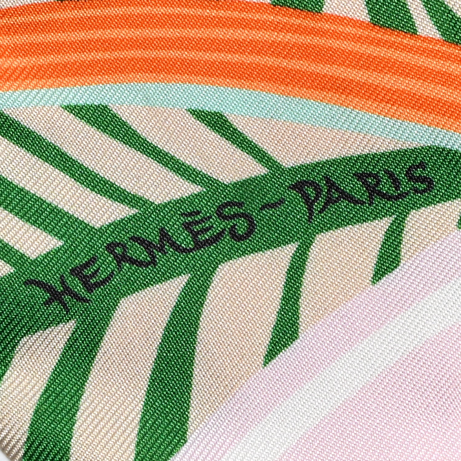 Hermes Silk Jaguar Quetzal Twilly Rose Beige Orange 2 of 10