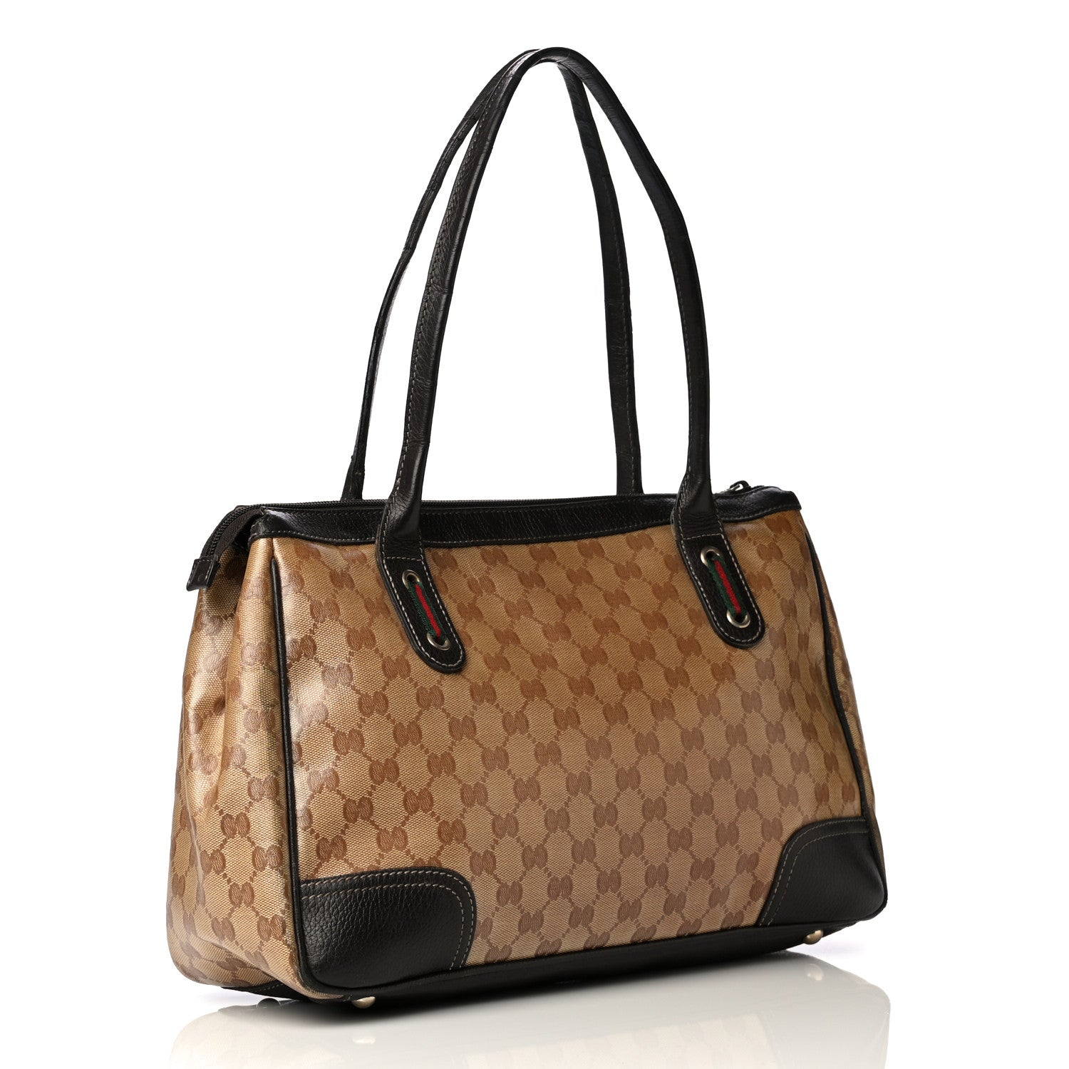 Gucci Crystal Monogram Medium Princy Tote Dark Brown 4 of 9