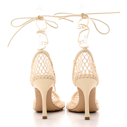Bottega Veneta Mesh Nappa Stretch Ankle Tie Sandals 37 Toile 5 of 8