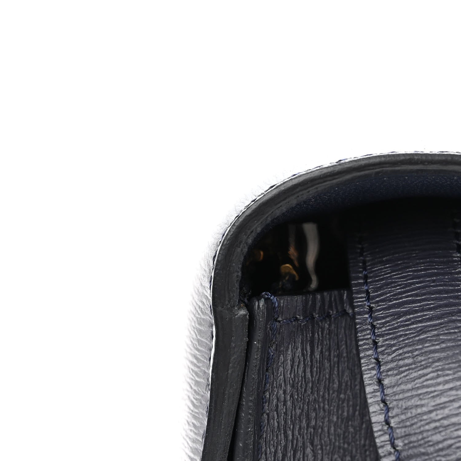 Celine Liege Calfskin Medium Classic Box Flap Bag Dark Blue 12 of 13