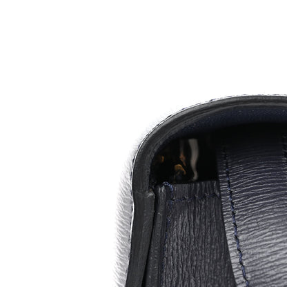 Celine Liege Calfskin Medium Classic Box Flap Bag Dark Blue 12 of 13