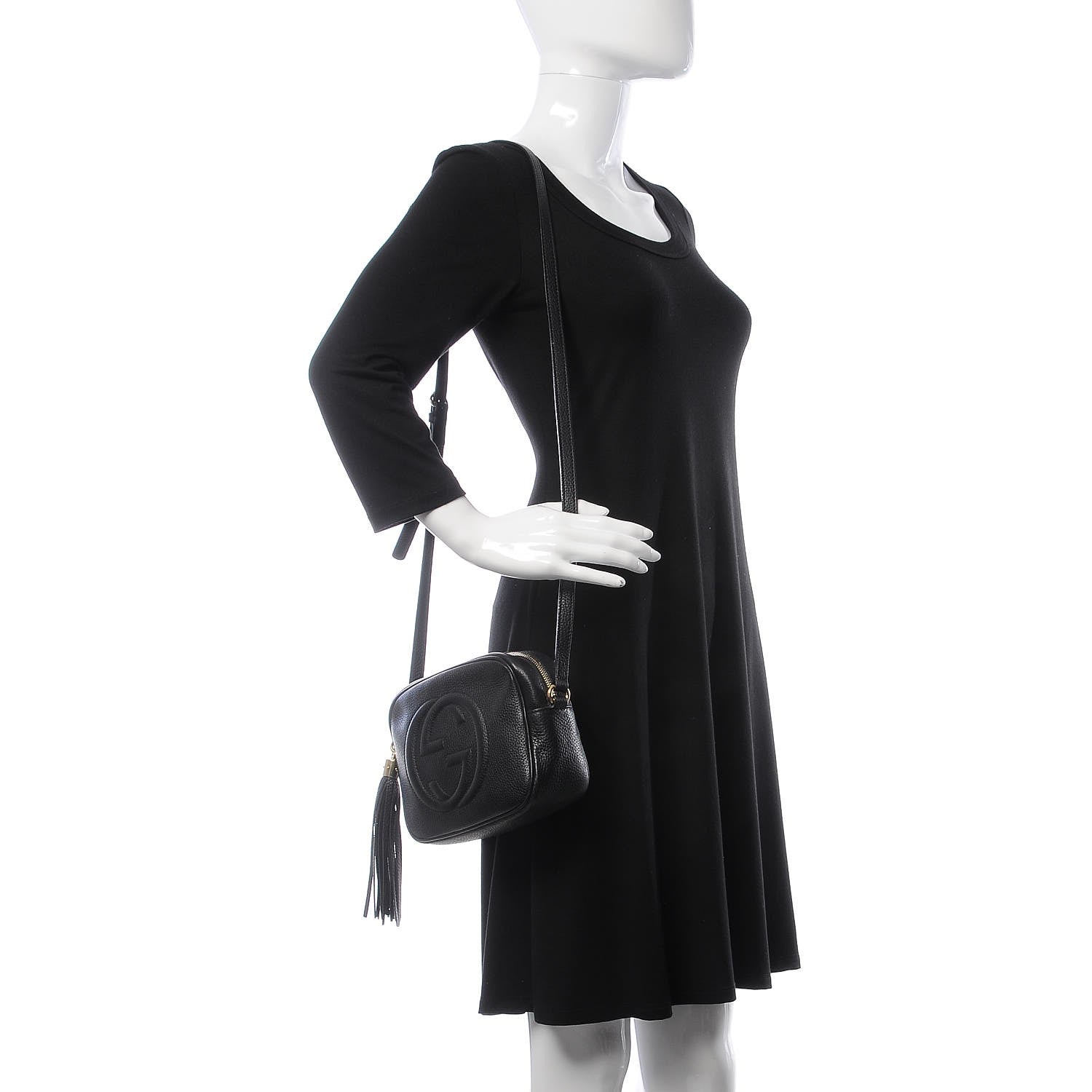 Gucci Pebbled Calfskin Small Soho Disco Bag Black 2 of 7