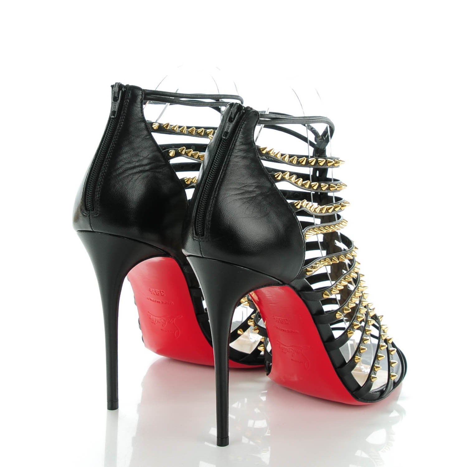 Christian Louboutin Kid Millaclou 100 Cage Sandals 39.5 Black 4 of 8
