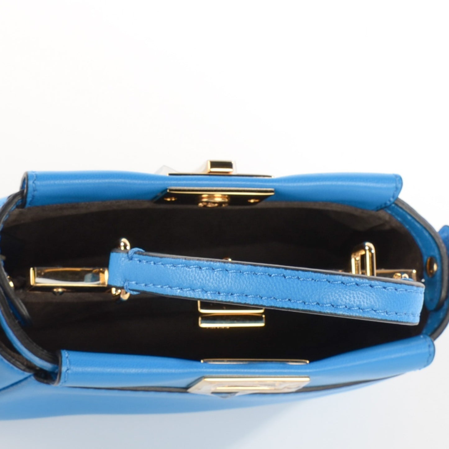 Nappa Micro Peekaboo Iconic Satchel Blu Royal