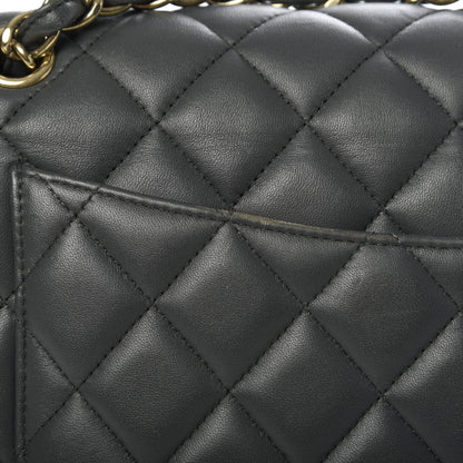 Chanel Lambskin Quilted Jumbo Double Flap Grey 17 of 17