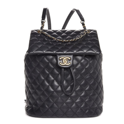 Chanel Calfskin Quilted Large Urban Spirit Backpack Black 1 of 7