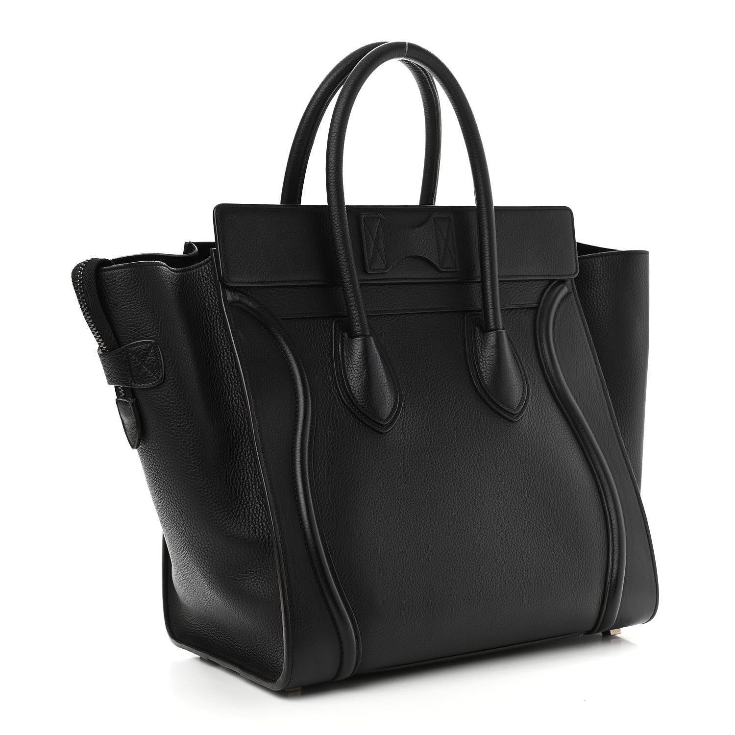Celine Drummed Calfskin Mini Luggage Black 3 of 10