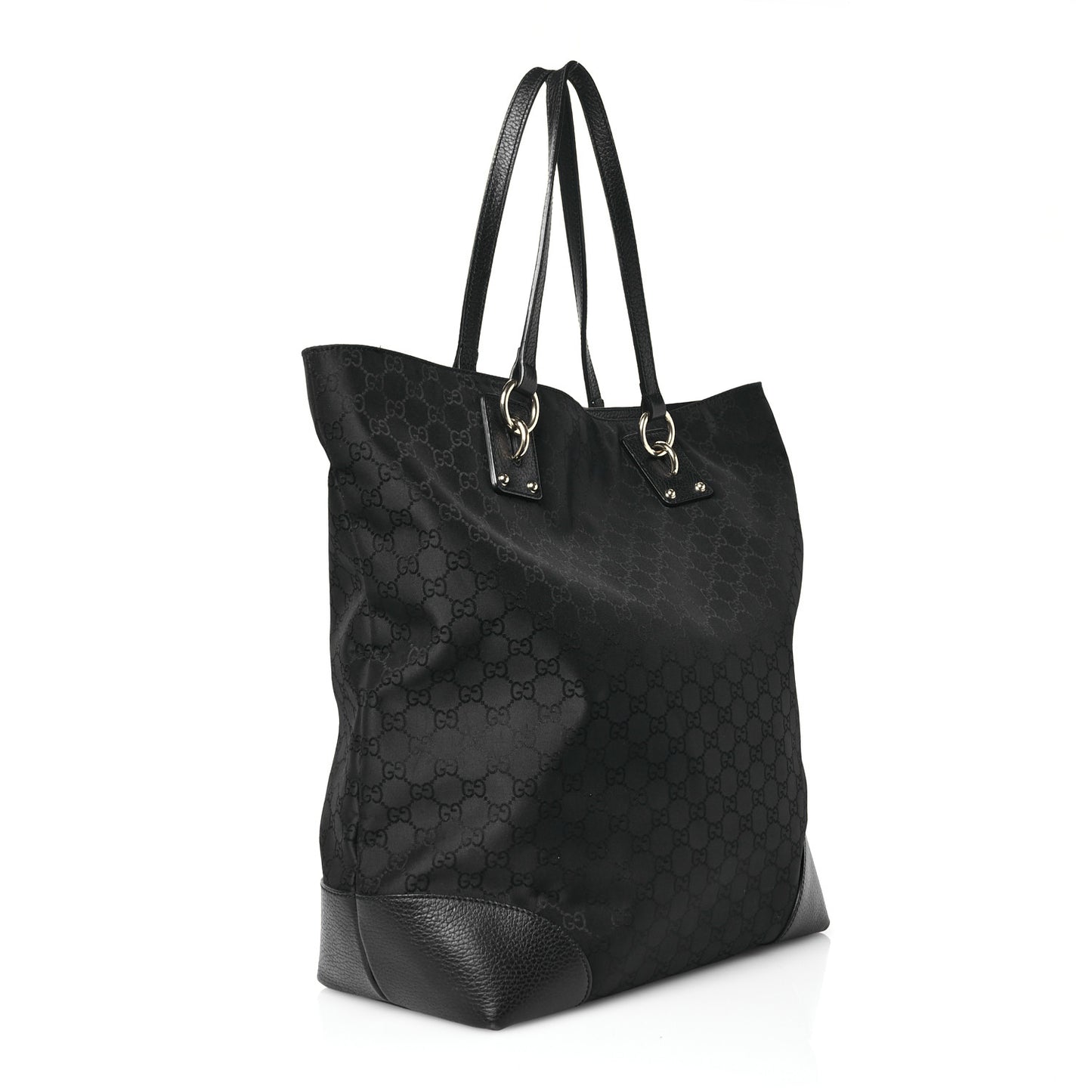 Nylon Monogram Medium Handle Vertical Tote Black