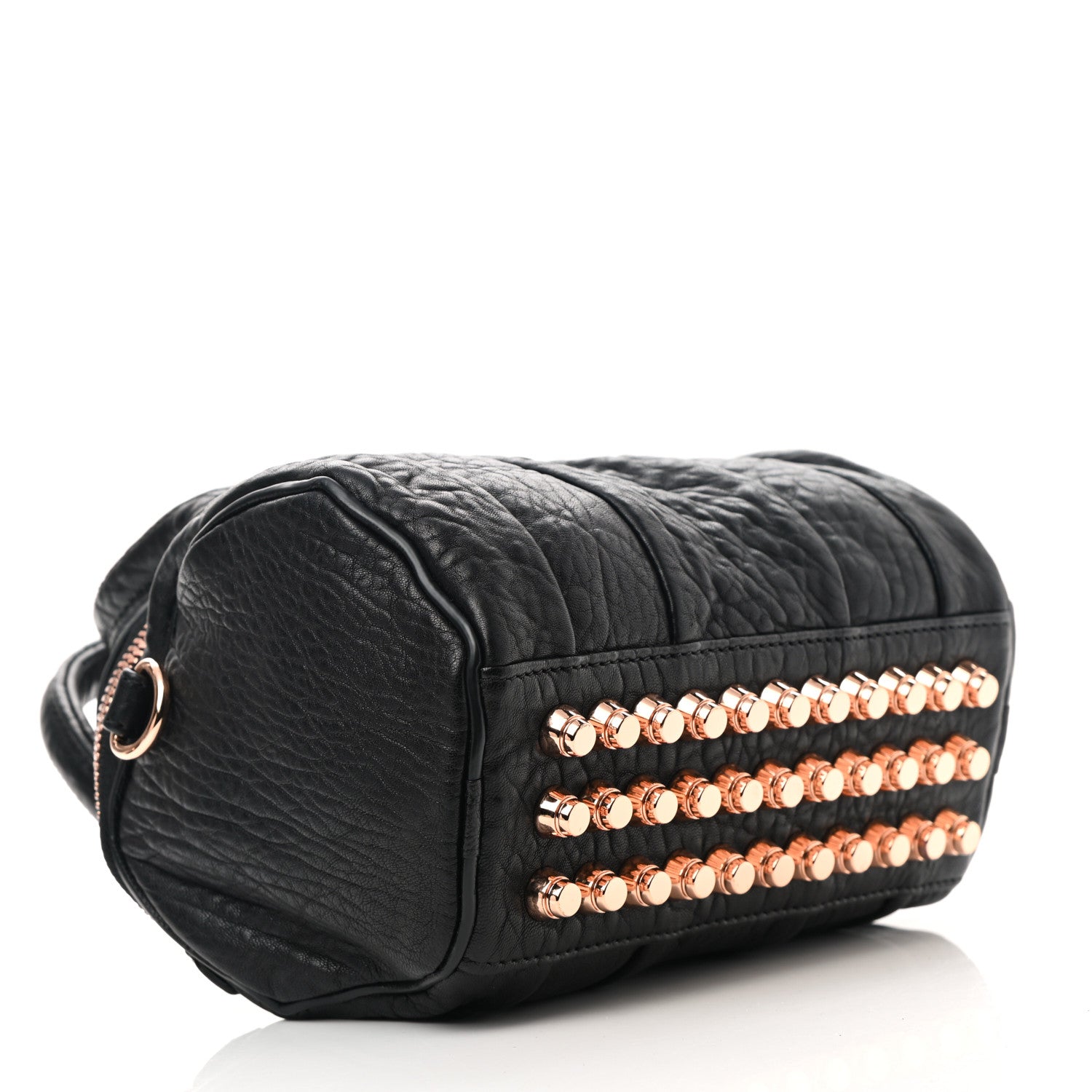 Alexander Wang Pebbled Lambskin Mini Rockie Black Rose Gold Hardware 3 of 8