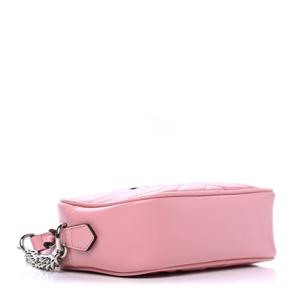 Gucci Calfskin Matelasse Mini GG Marmont Chain Shoulder Bag Wild Rose 2 of 5