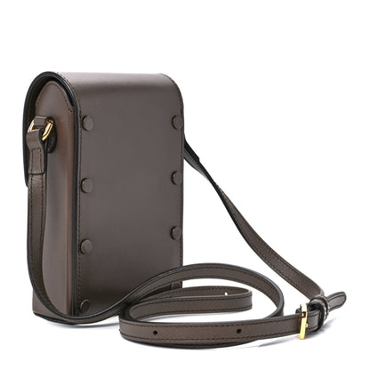 Gucci Boarded Plutone Calfskin Mini Horsebit 1955 Crossbody Bag New Acero 3 of 10