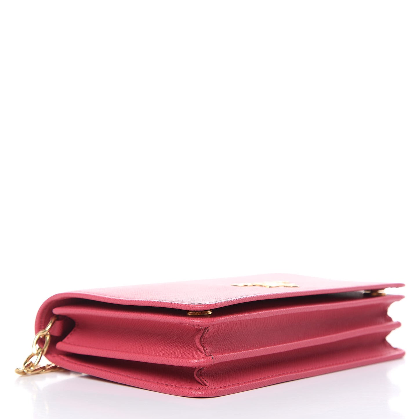 Saffiano Lux Chain Wallet Peonia