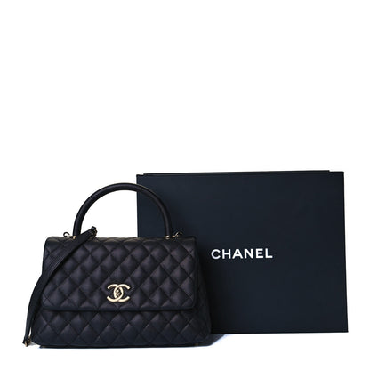 Chanel Caviar Quilted Small Coco Handle Flap Black 15 of 15