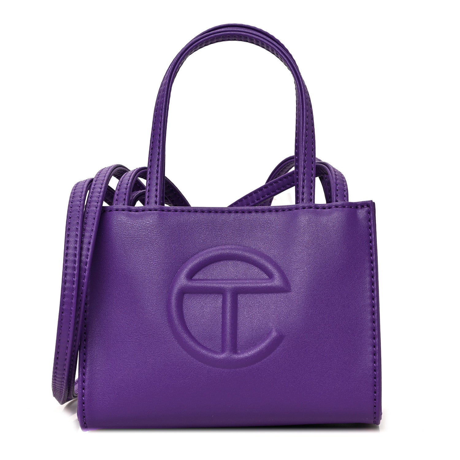 Telfar Vegan Leather Small Shopping Bag Grape 1 of 9