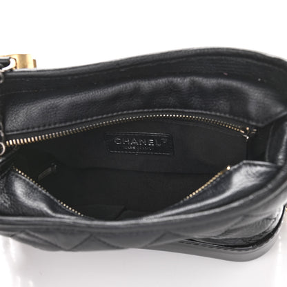 Chanel Patent Goatskin Quilted Small Gabrielle Hobo Black 7 of 10