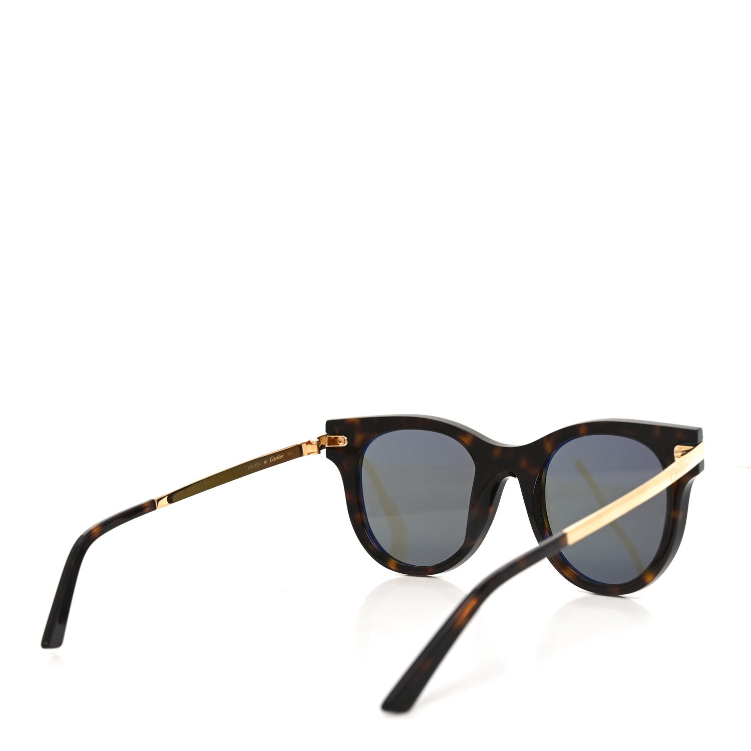 Cartier Acetate Panthere Cartier Sunglasses CT0024S Gold Dark Havana 4 of 7