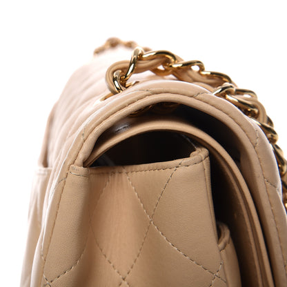 Chanel Lambskin Quilted Jumbo Double Flap Beige Clair 13 of 15
