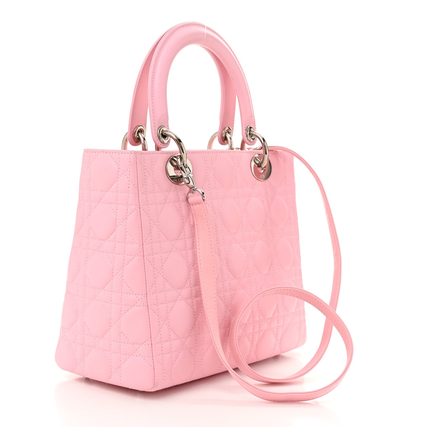 Lambskin Cannage Medium Lady Dior Light Pink