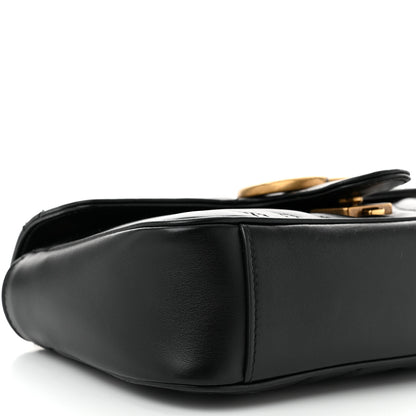 Gucci Calfskin Matelasse Mini GG Marmont Shoulder Bag Black 9 of 12