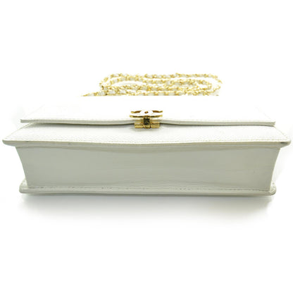 Chanel Caviar Wallet on Chain White 3 of 11
