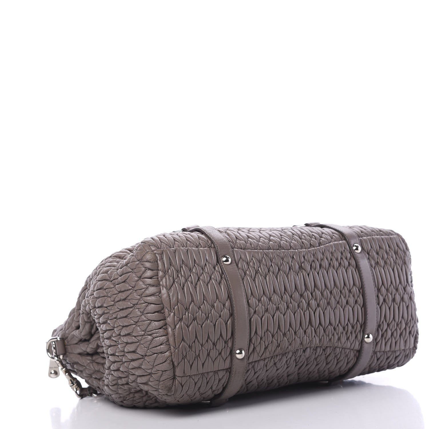 Miu Miu Nappa Matelasse Shopping Tote Argilla 3 of 17