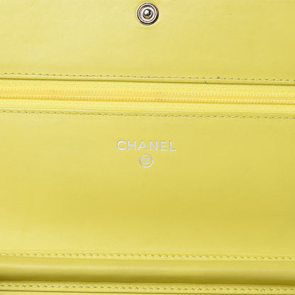Chanel Caviar Timeless CC Wallet on Chain WOC Yellow 6 of 17